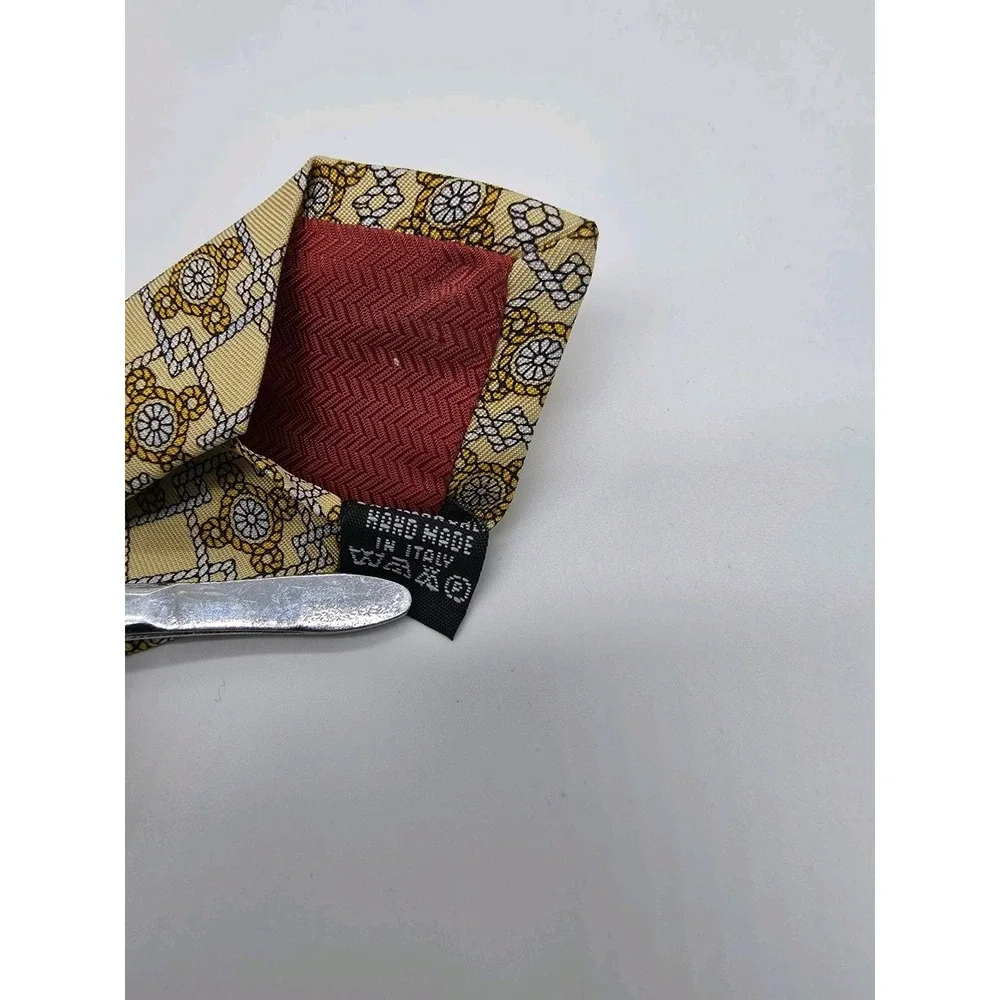 VTG St Dupont Handmade 100% Silk Extra Long Multicolor Tie 62